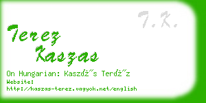 terez kaszas business card